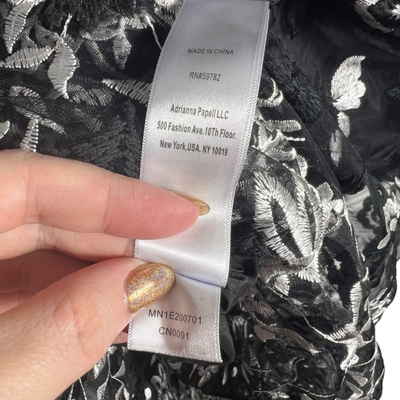 Aidan by Aidan Mattox Lace Embroidered Floral Halter Maxi Gown, US 10 - Picture 15 of 15